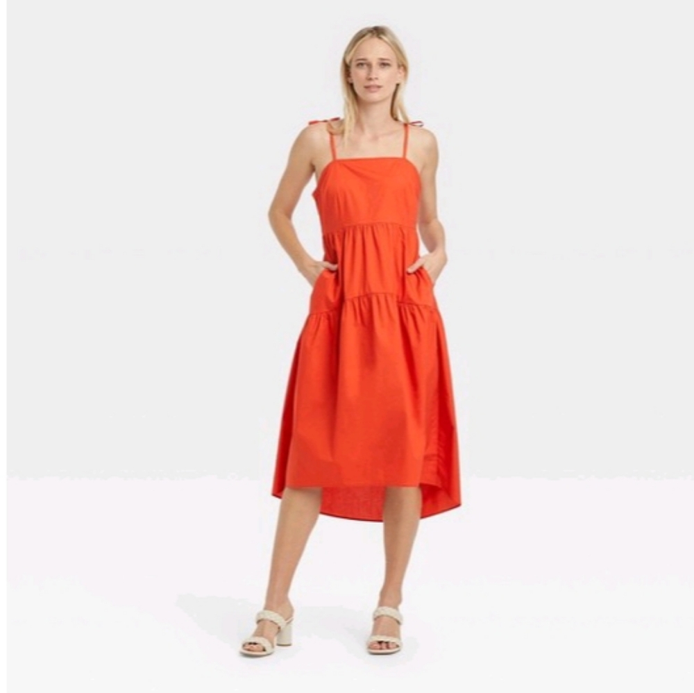 Women's Sleeveless Baby Doll Dress - Who What Wear™ Red Size S New With Tags 9